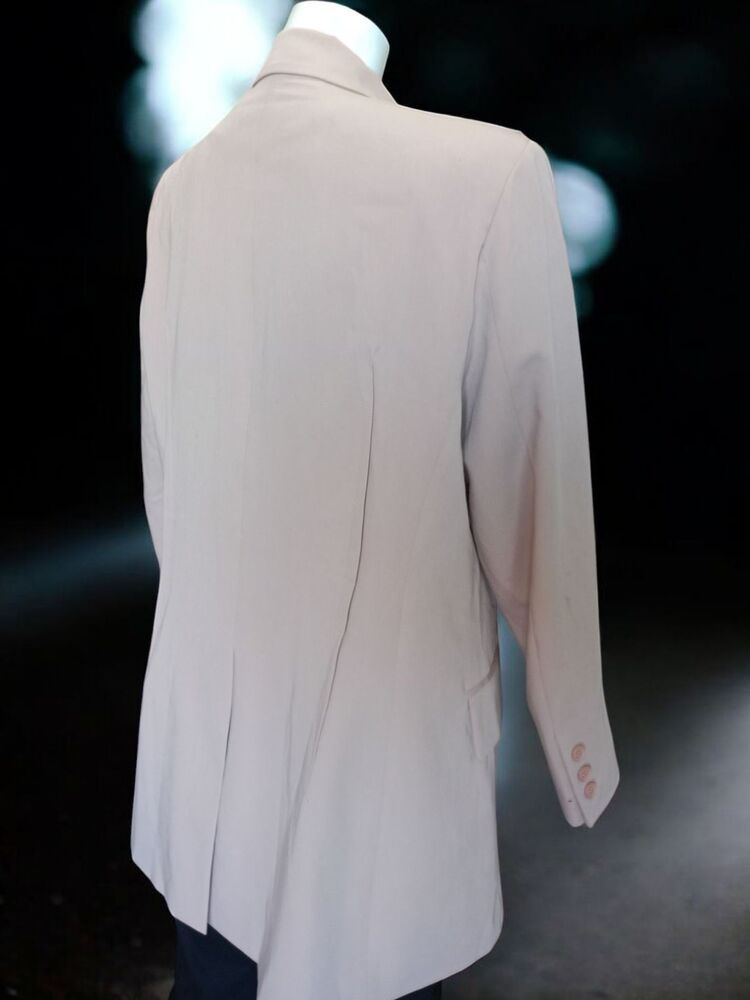 Kadın Düğmeli Midi Blazer Ceket