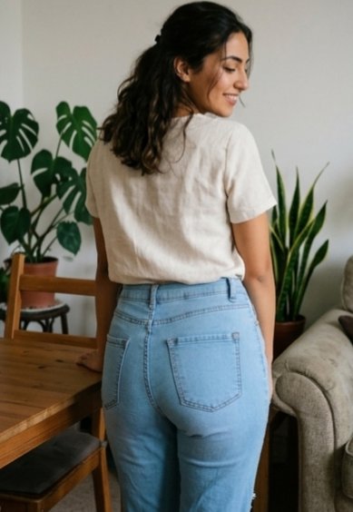 Y2K Vintage Yırtık Detaylı Jean Pantolon