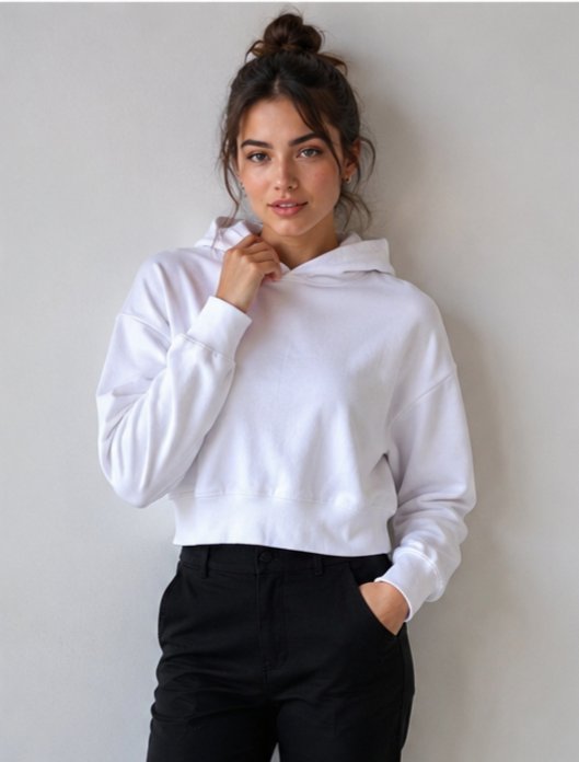 Zara Kapüşonlu Crop Sweatshirt