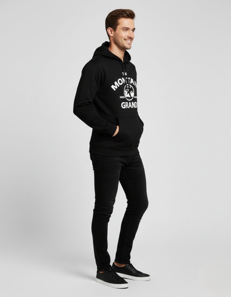 Unisex Baskılı Fermuarlı Sweatshirt