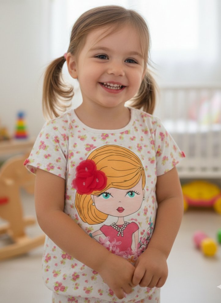 Lcw Pembe Baskılı T-shirt