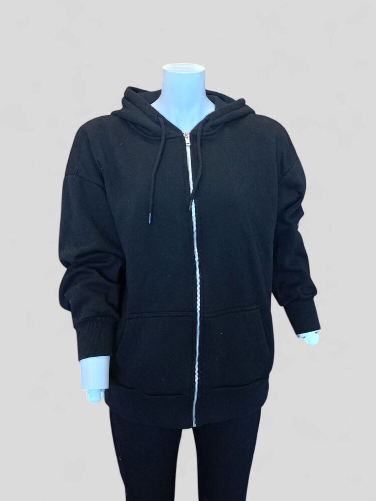 Kapüşonlu Fermuarlı Unisex Sweatshirt
