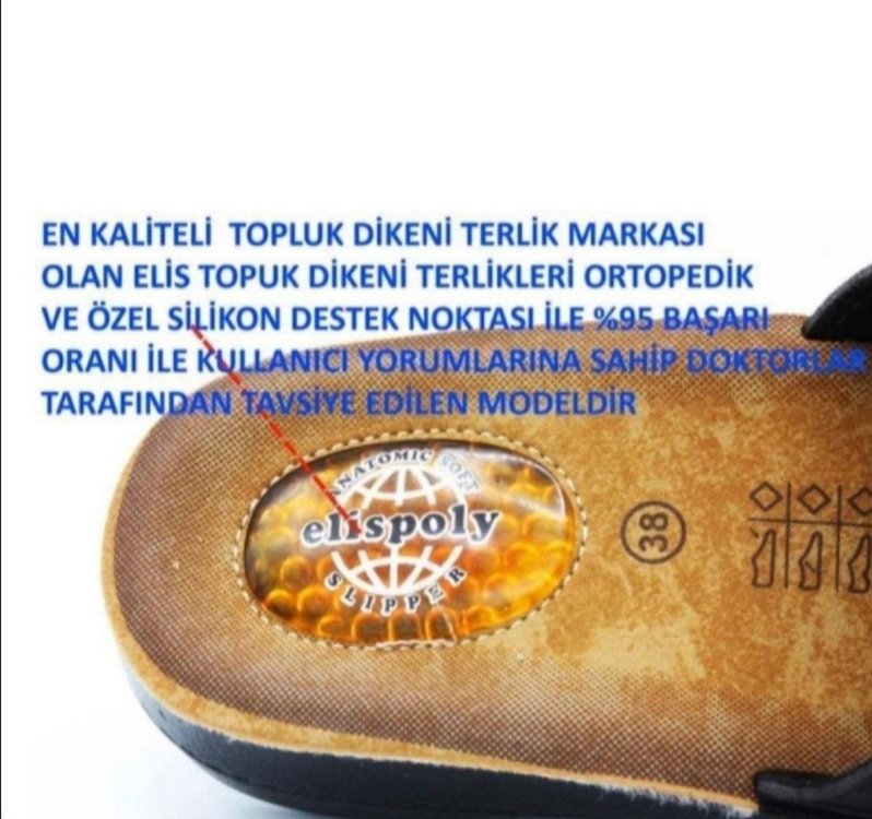 Ortopedik Topuk Dikeni Destekli Terlik