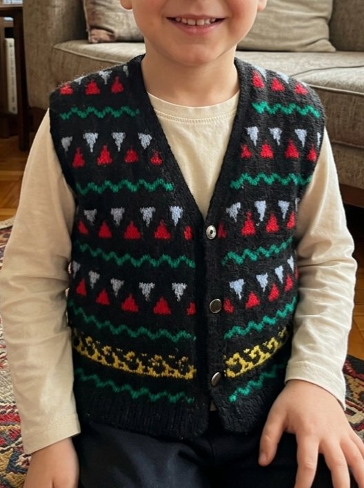 El Örme Yün Çocuk Hırka