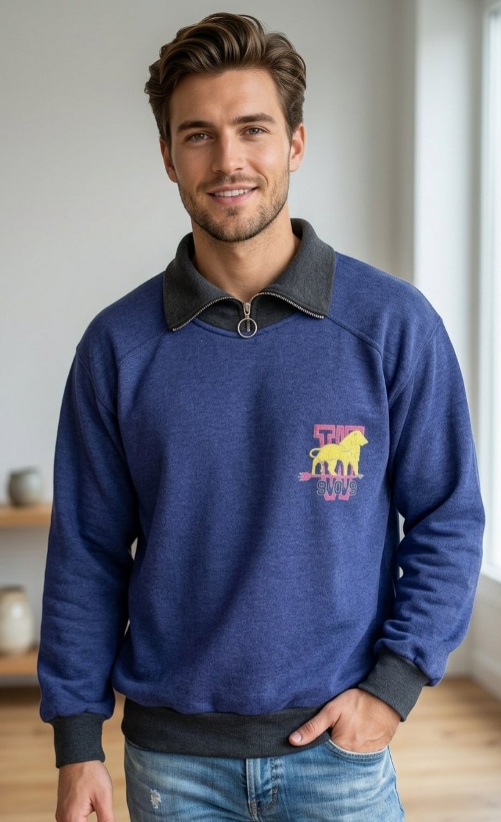 Y2K Vintage Fermuarlı Sweatshirt