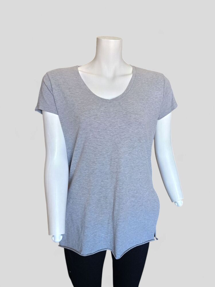 Zara Yan Kesikli Salaş Yaka T-shirt