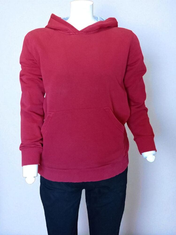 Bordo Kapüşonlu Unisex Sweatshirt