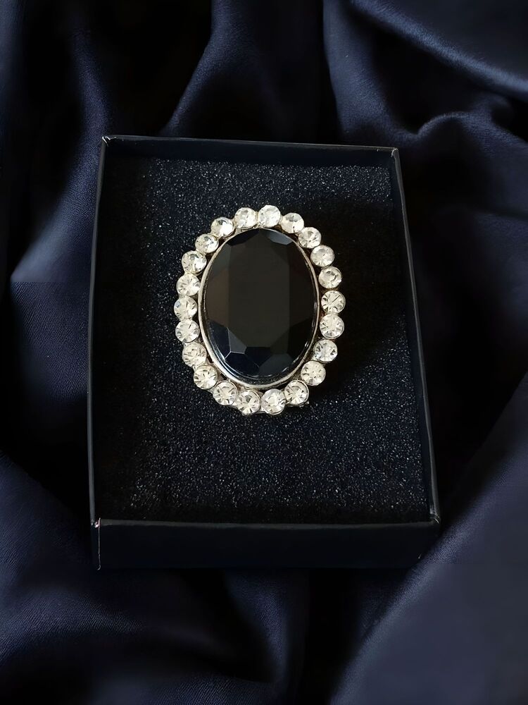 Vintage Kristal Taşlı Broş