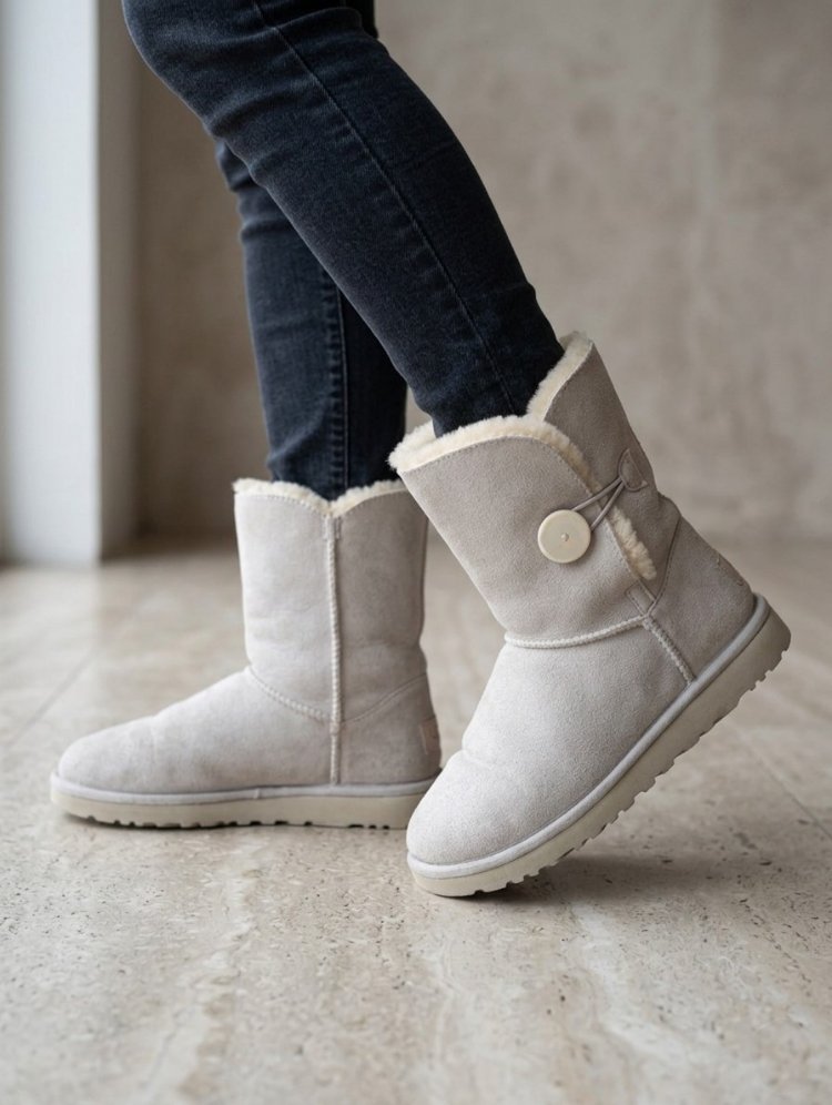 Ugg Düğmeli Süet Bot