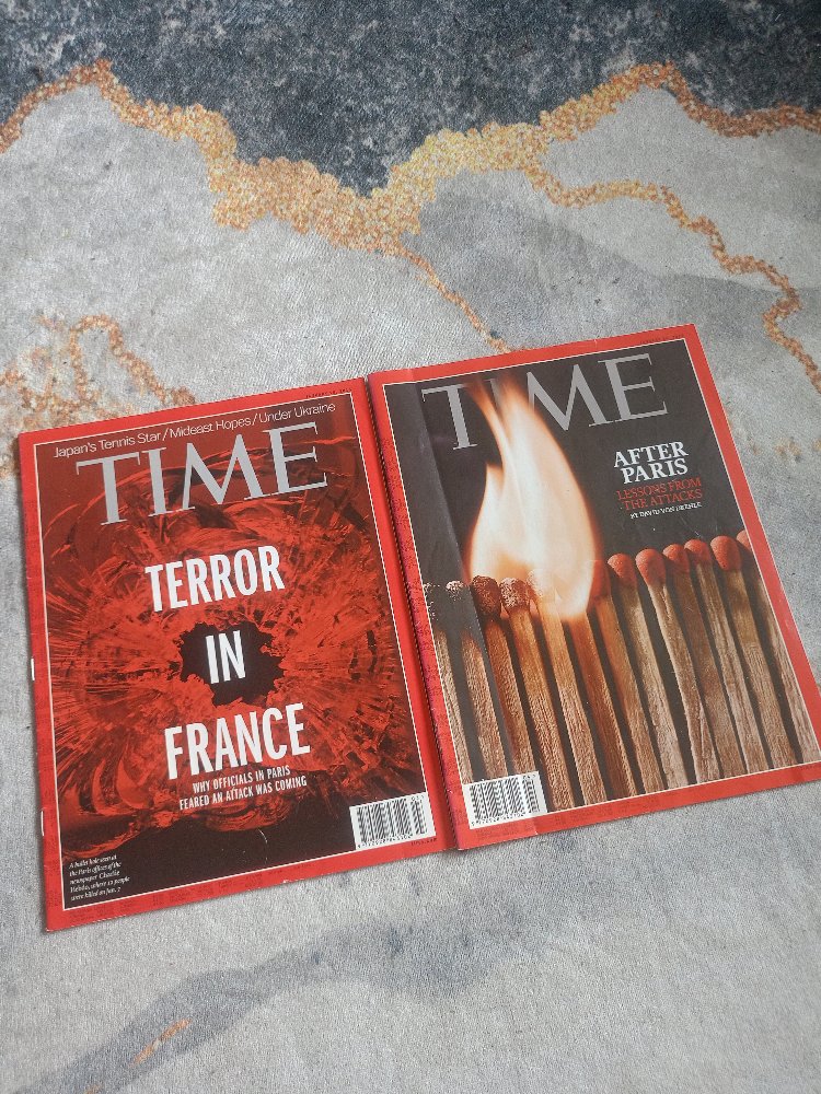 TIME Ocak 2015 Paris Saldırıları Seti (Charlie Hebdo Özel - 2 Sayı)