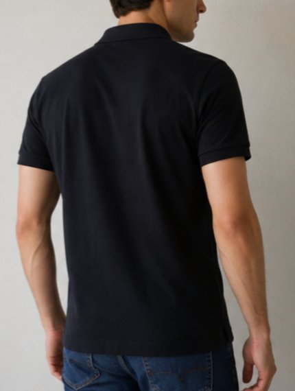 Siyah Polo Yaka T-Shirt