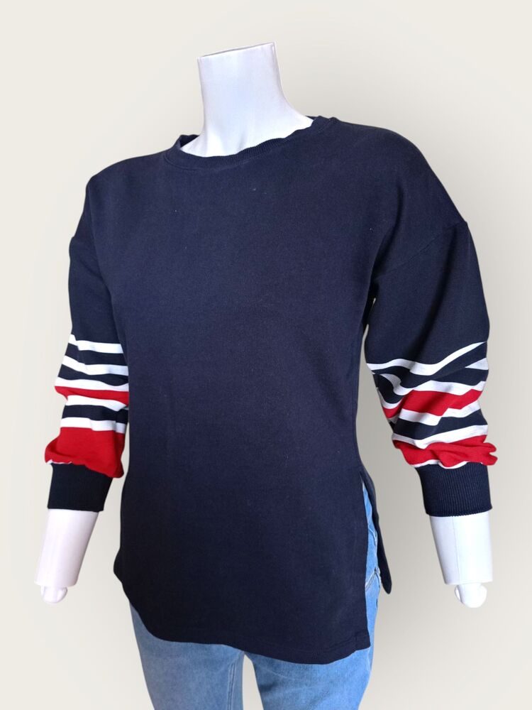Şerit Detaylı Sweatshirt 