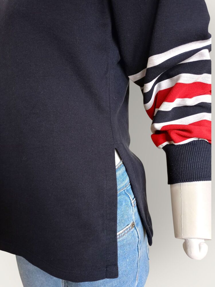 Şerit Detaylı Sweatshirt 