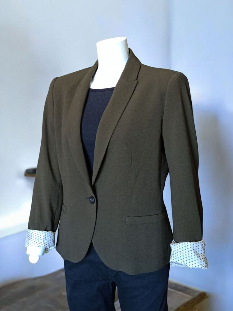 Zara Haki Yeşil Blazer Kadın Ceket