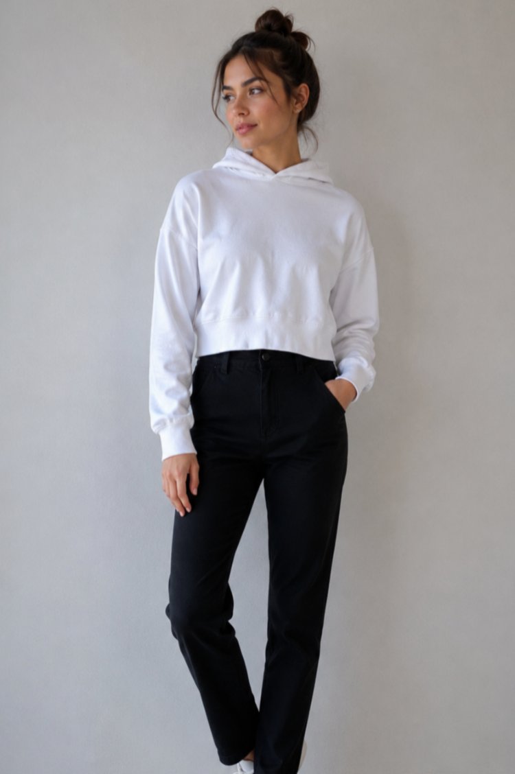 Zara Kapüşonlu Crop Sweatshirt