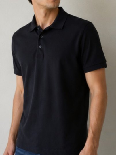 Siyah Polo Yaka T-Shirt