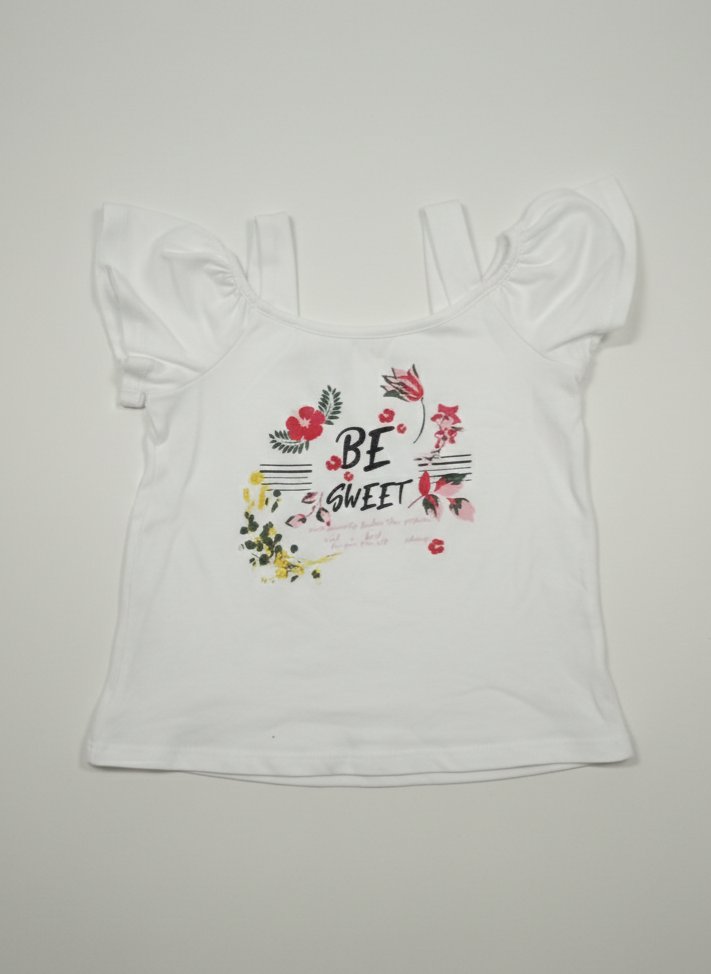 Panço Kız Çocuk Renkli Baskılı T-shirt