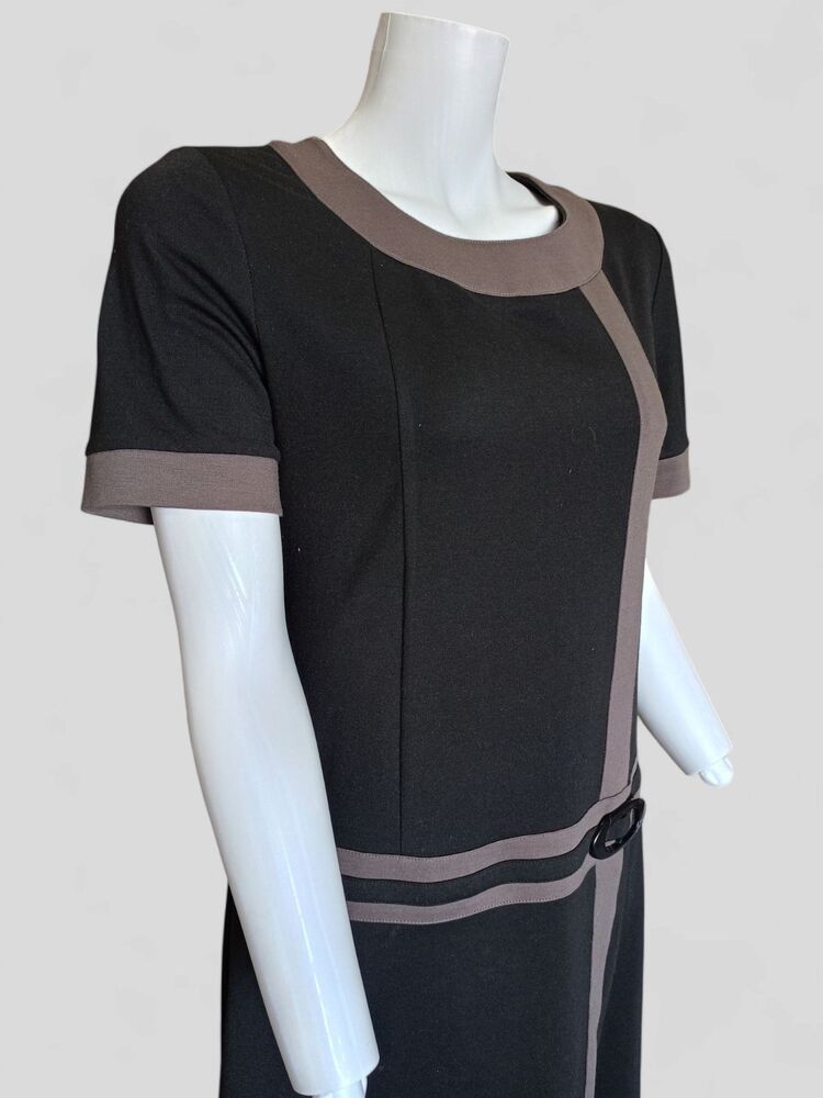 Vintage Model Şerit Detaylı Elbise