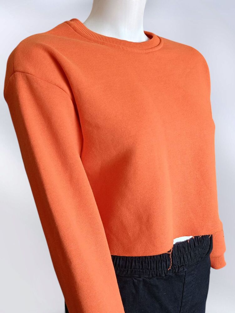 Turuncu Crop Sweatshirt