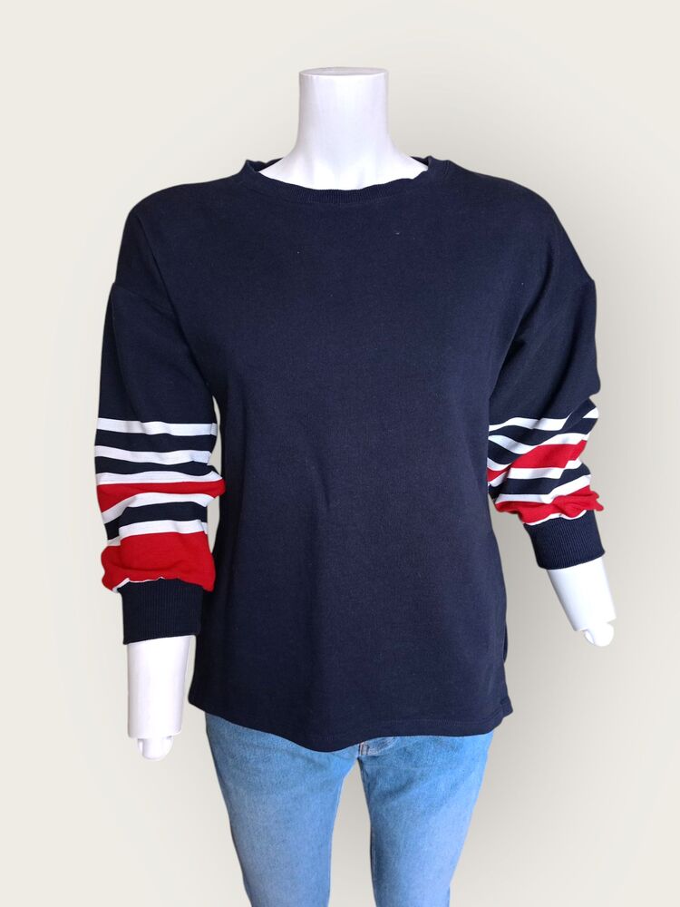 Şerit Detaylı Sweatshirt 