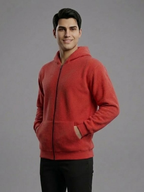 Kapüşonlu Fermuarlı Unisex Sweatshirt