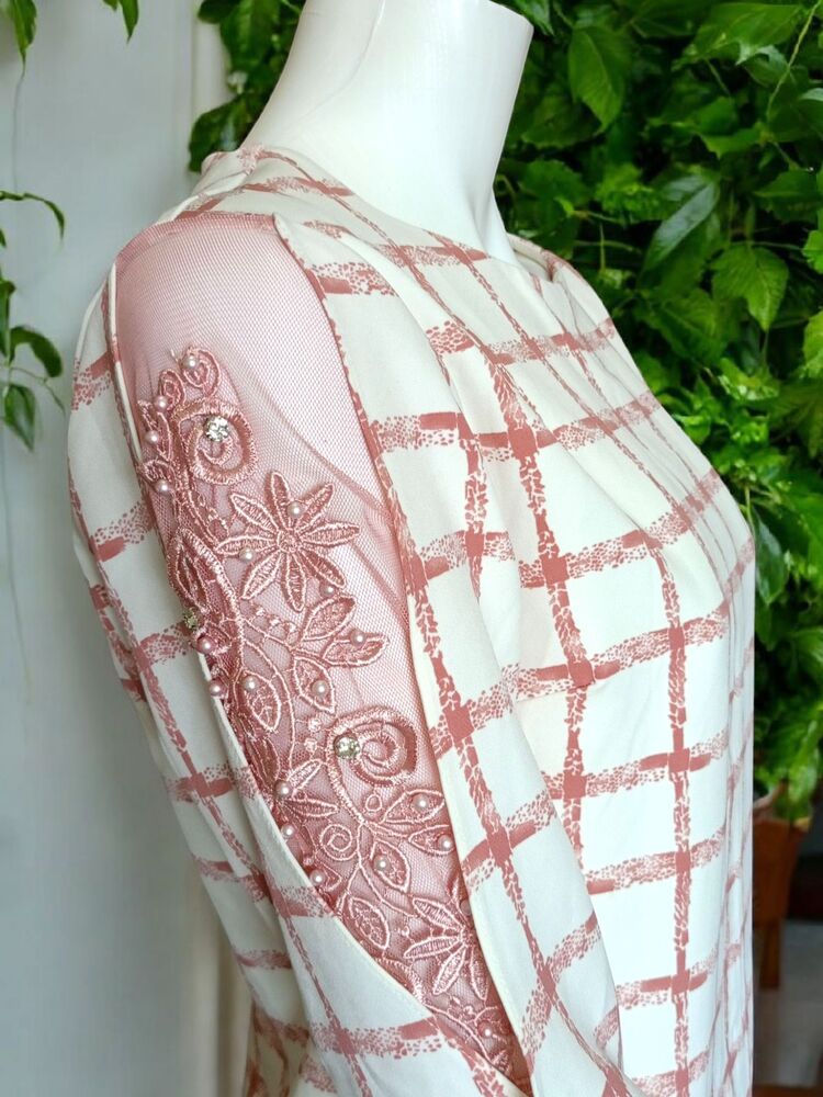 Marchesa Kolda Şifon/Aplik Detaylı Elbise