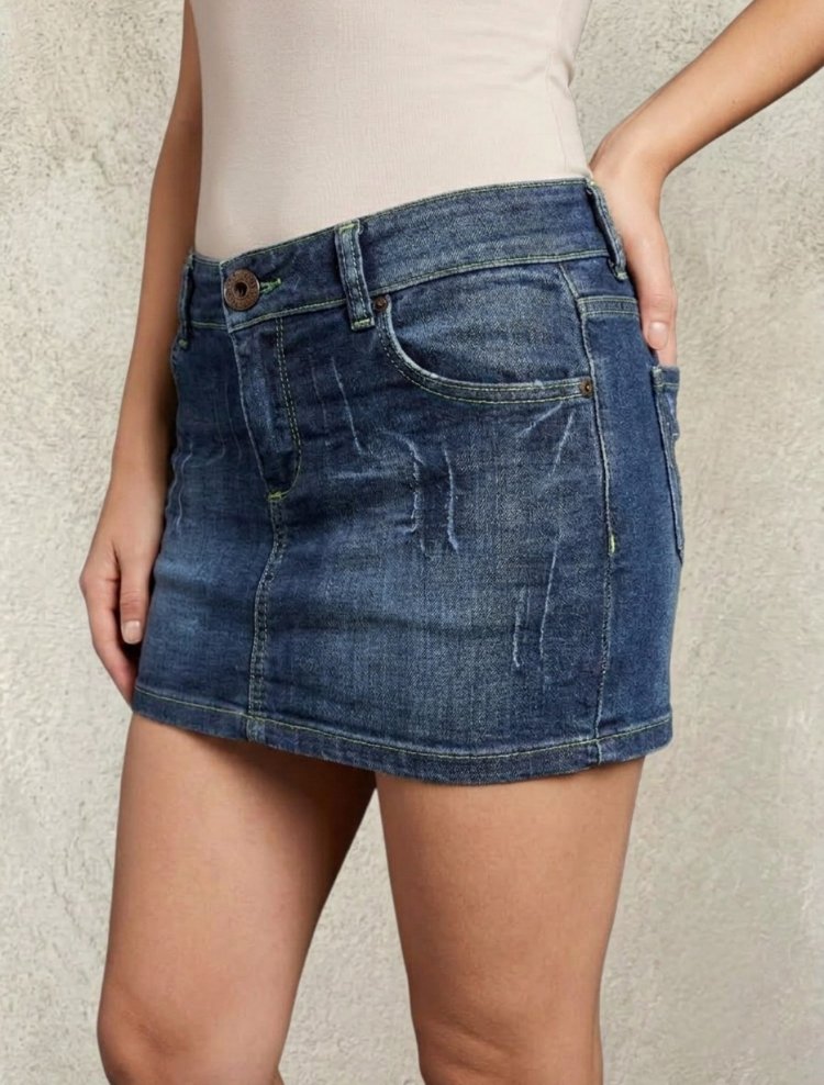Adl Y2K Denim Mini Kot Etek