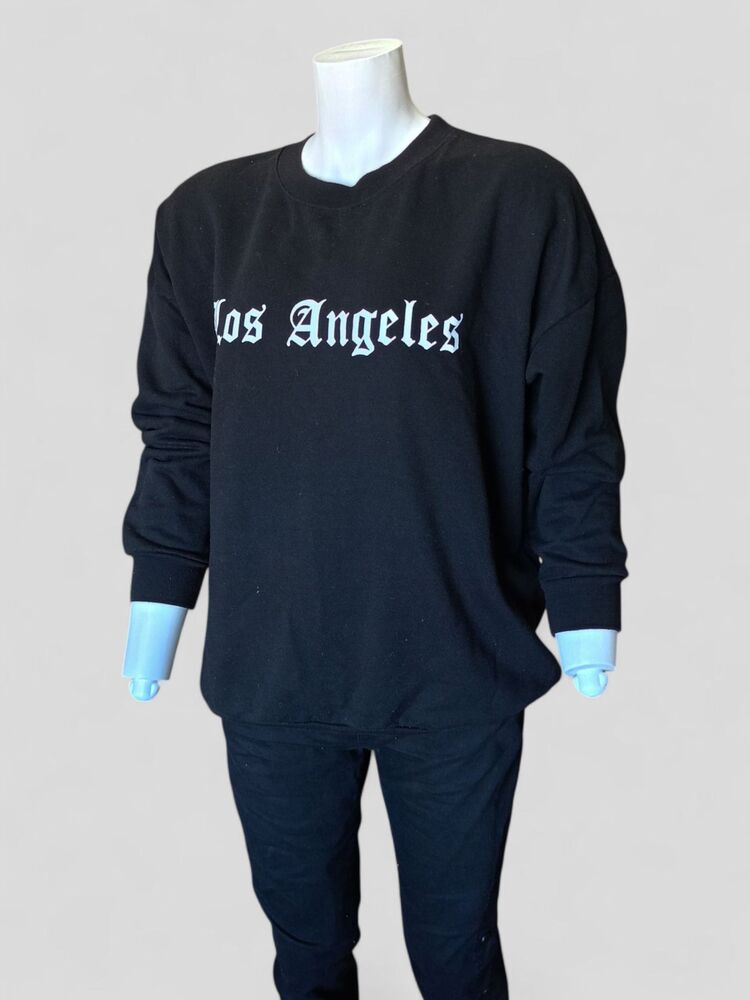 Los Angeles Baskılı Unisex Oversize Sweatshirt