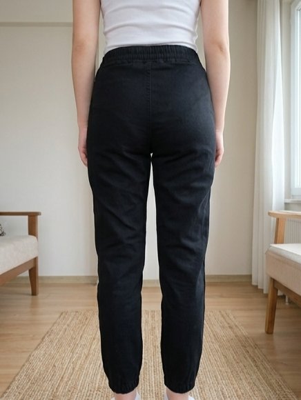 Yanları Düğme Detaylı Jogger Pantolon