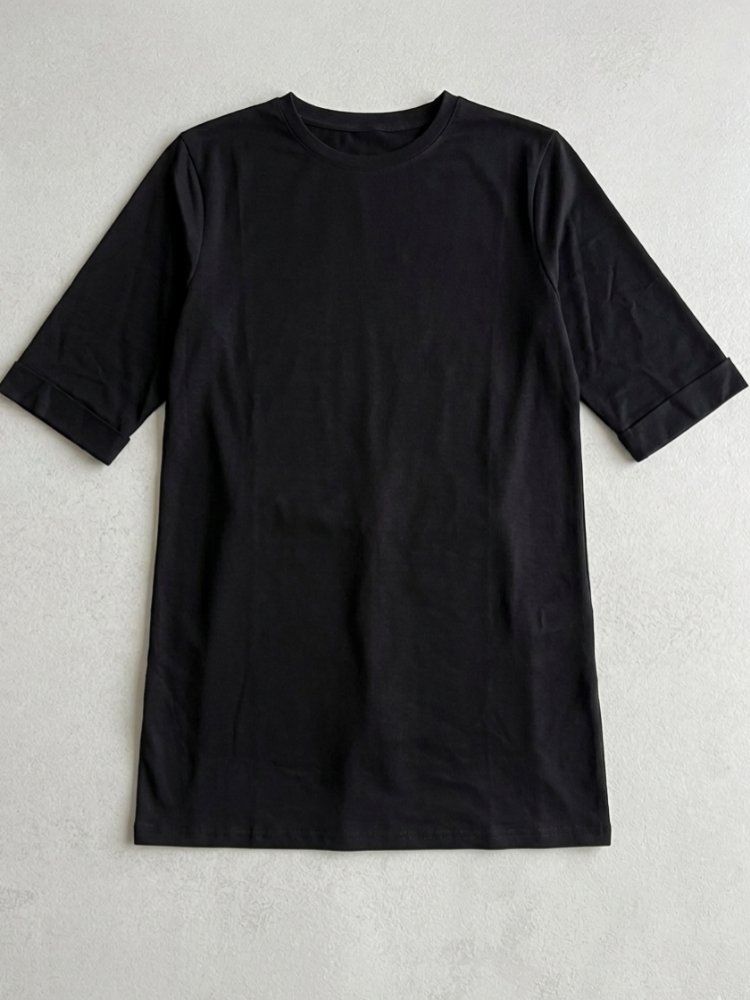 Siyah Basic Uzun T-Shirt