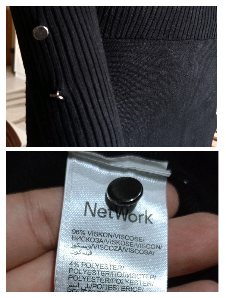 Network Balıkçı Yaka Likralı Elbise