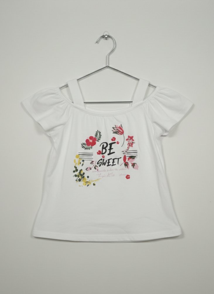 Panço Kız Çocuk Renkli Baskılı T-shirt