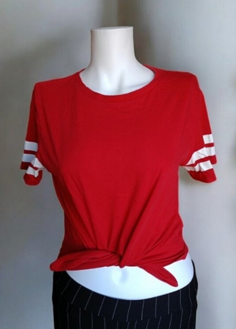 H&M Kırmızı Kadın Crop T-shirt