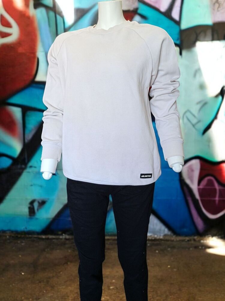 Bershka Unisex Beyaz Sweatshirt