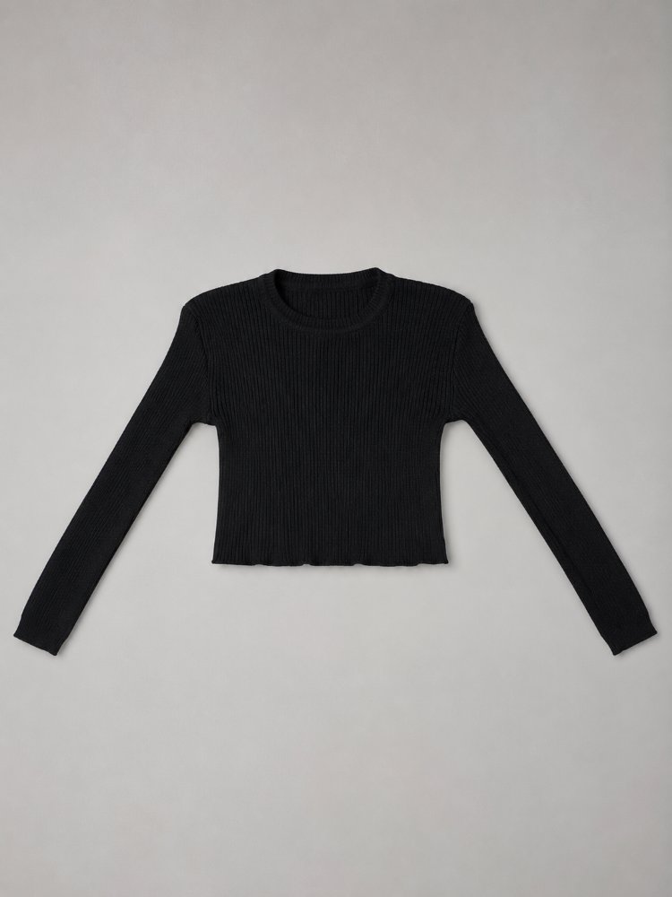 Fitilli Likralı Crop Kazak