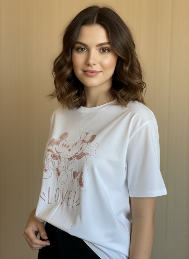 Disney Mickey ve Minie Kadın T-shirt