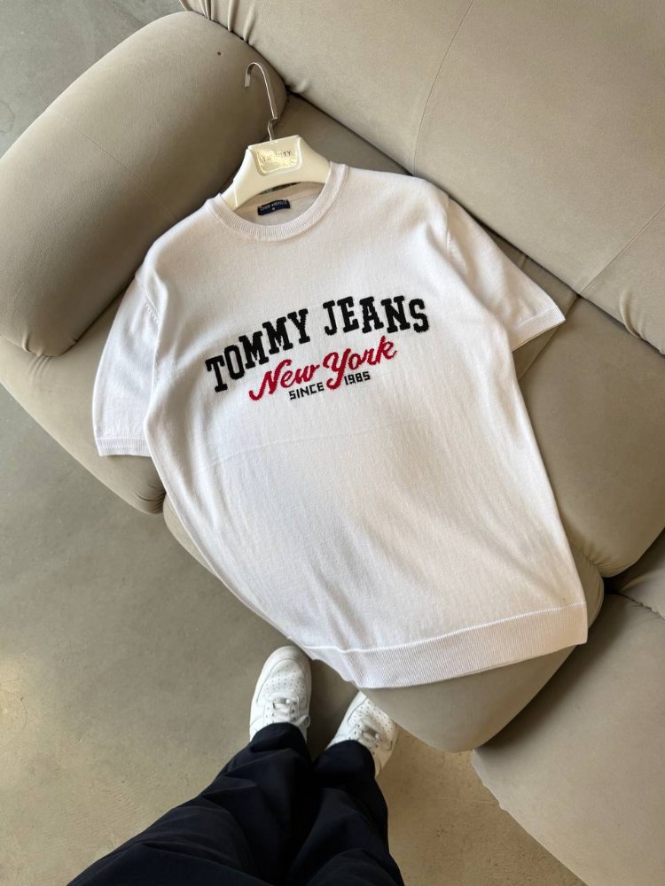 Tommy Jeans Triko T-Shirt Beyaz