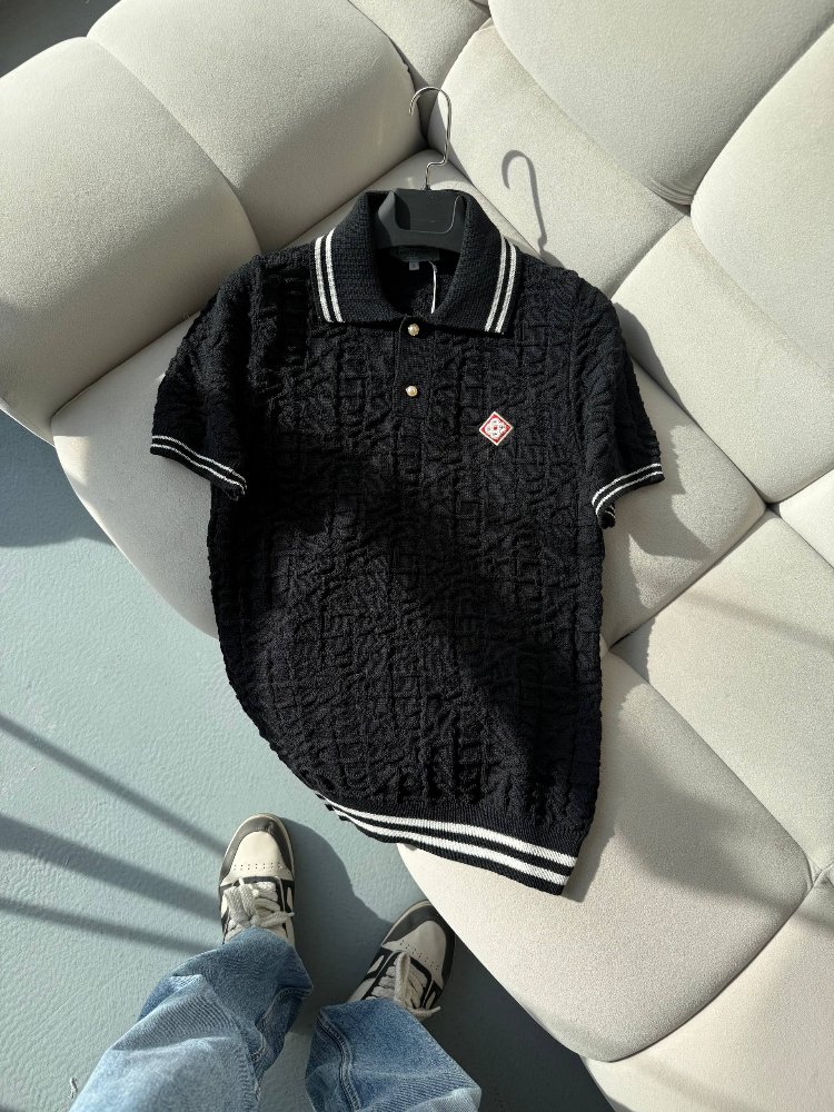 Casablanca Triko Polo Yaka Siyah