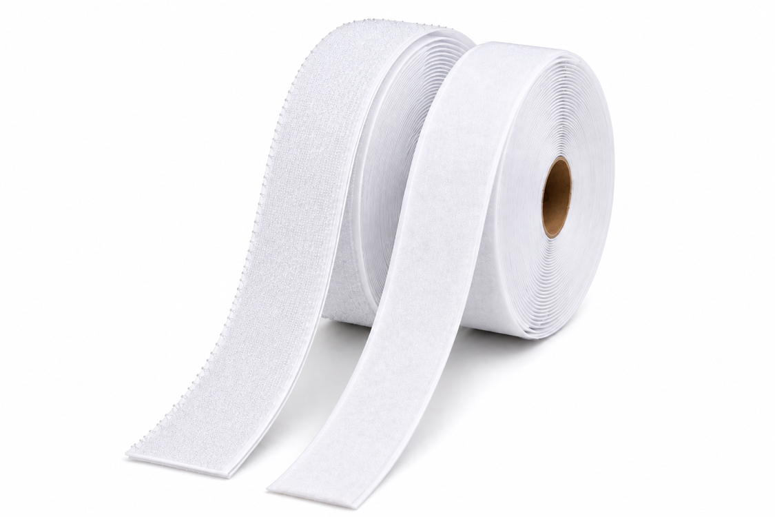 3 CM BEYAZ ÇIRT BANT – ERKEKLİ (KANCA) + DİŞİLİ (HAV)