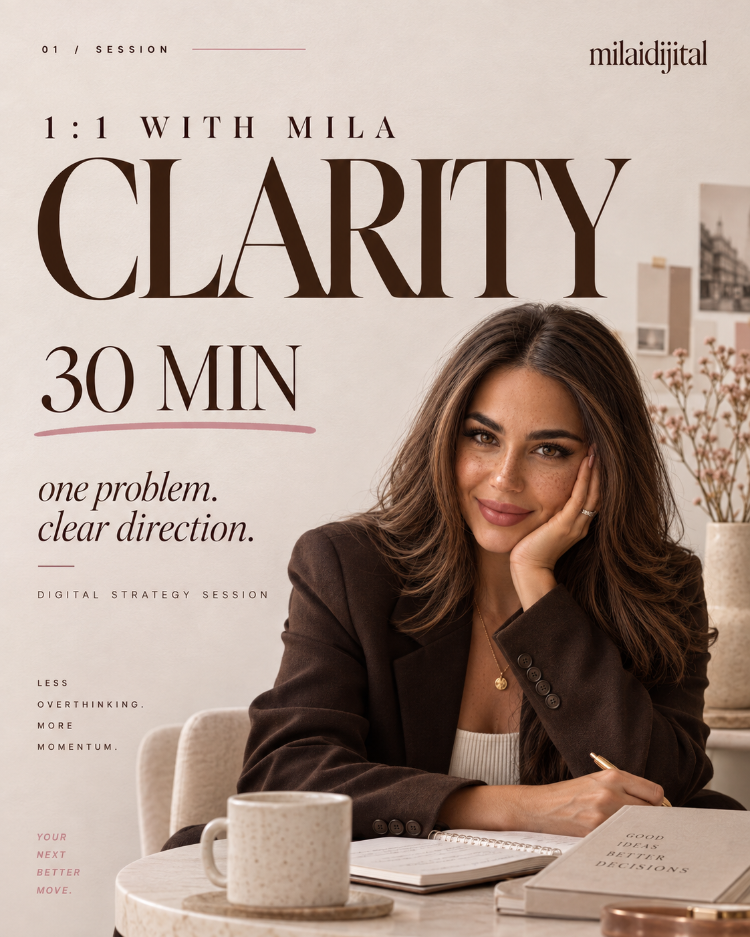 1:1 with Mila | Clarity Session — 30 Dakika