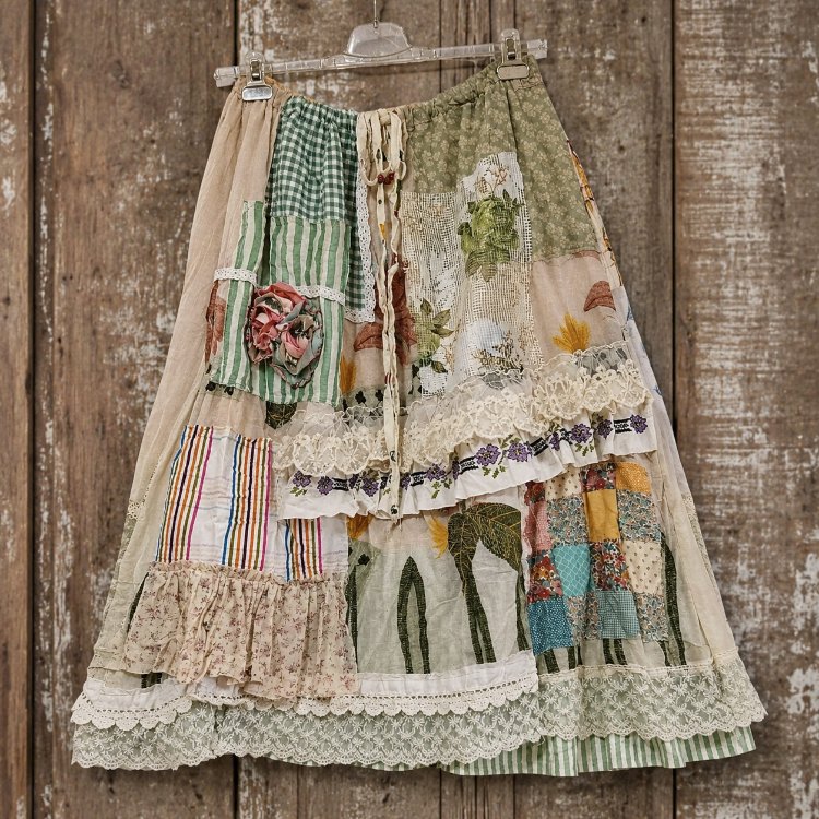 VİNTAGE PATCHWORK TASARIM ETEK 