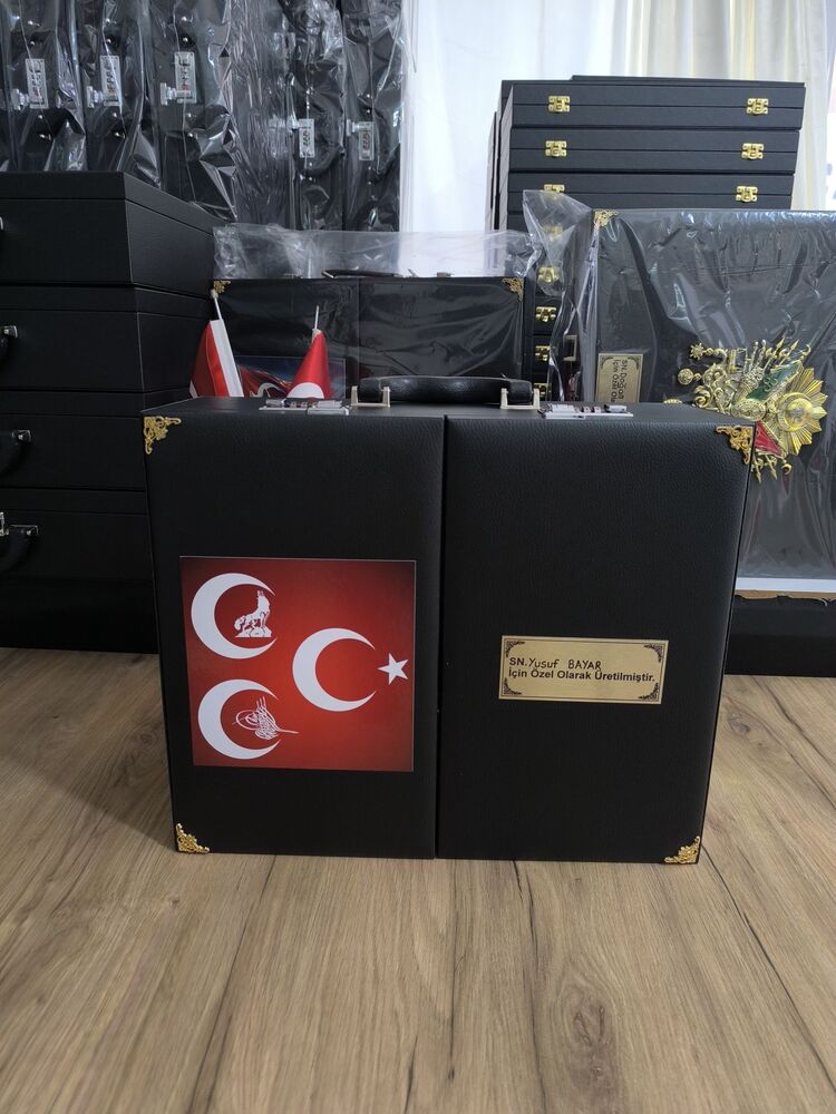 109'ADETLİ ŞİFRE KİLİTLİ ÜÇ HİLLALLİ ÖZEL İSİMLİ TESBİH KOLEKSİYON ÇANTASI
