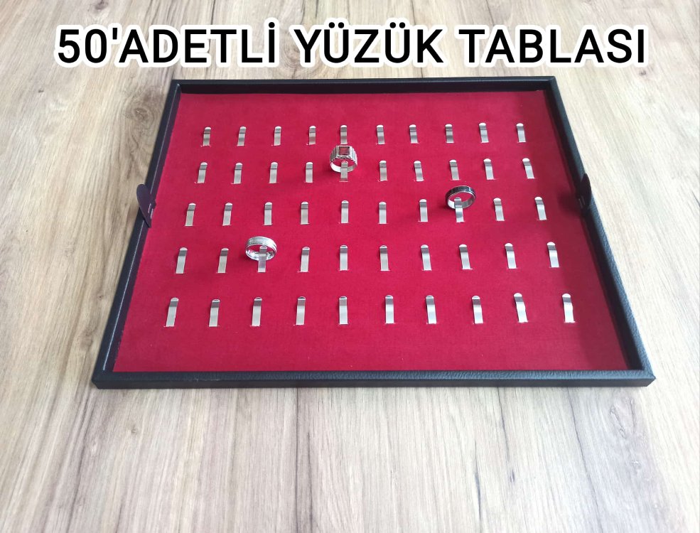 50'ADETLİ YÜZÜK 25'ADETLİ SAAT ŞİFRE KİLİTLİ 2'Lİ KOMBİN KOLEKSİYON ÇANTASI