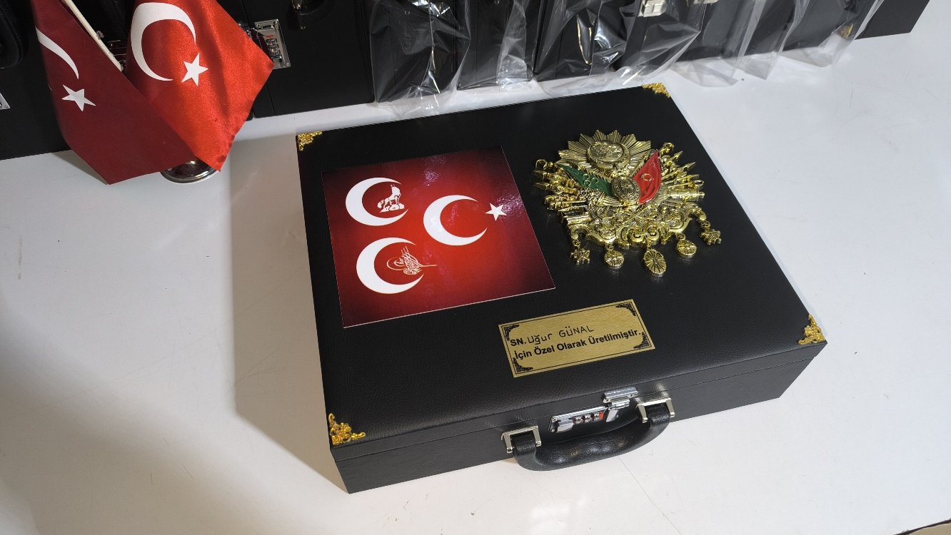 25'ADETLİ SAAT ÇANTASI OSMANLI TUĞRALI-ÜÇ HİLALLİ ÖZEL İSİMLİ KOLEKSİYON ÇANTASI
