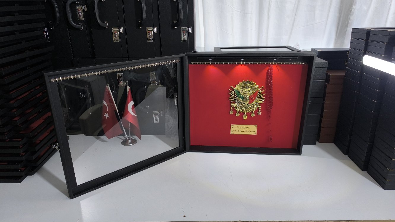 90'ADETLİ TESBİH PANOSU LED IŞIKLI ŞİFRE KİLİTLİ OSMANLI TUĞRALI ÖZEL İSİMLİ 