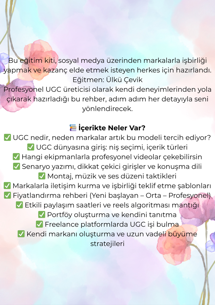 UGC Eğitim Kiti (A’dan Z’ye Öğren) 