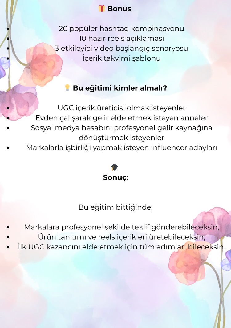UGC Eğitim Kiti (A’dan Z’ye Öğren) 