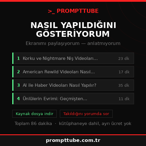Yüz Göstermeden YouTube: 1302 Kanıtlanmış Niş, 6510 AI Prompt + 30 Günlük Plan