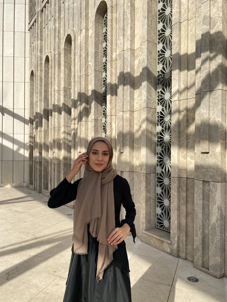 Dubai İpeği Şal - Vizon