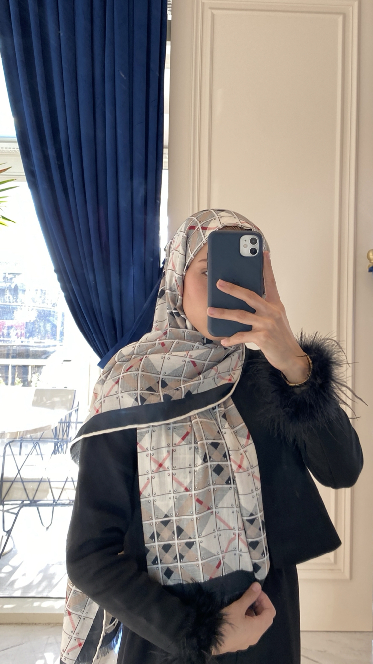 Üst Kalite Burbery Yün Şal 